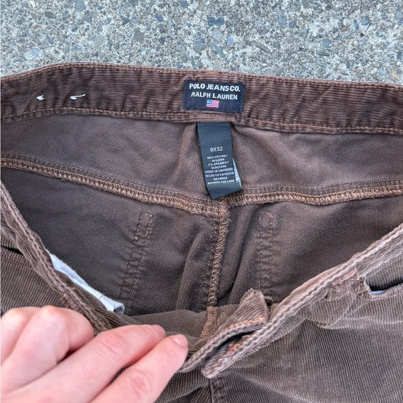 90s Y2K Polo Ralph Lauren Pants Womens Size 8 Bootcut Brown Corduroy Stretch - Picture 3 of 11